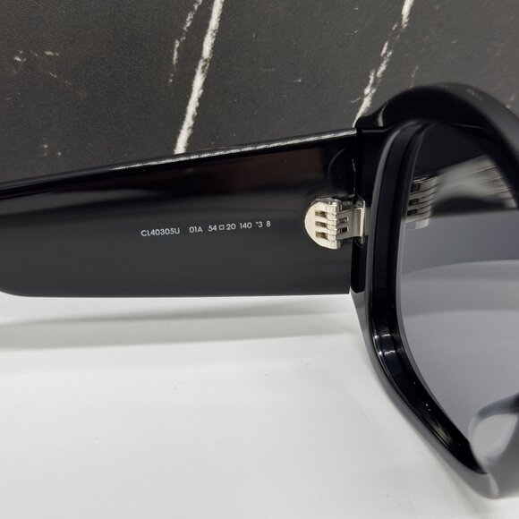 NEW CELINE CL40305U 01A BLACK OVERSIZED WOMEN SUNGLASSES CELINE - Picture 8 of 10